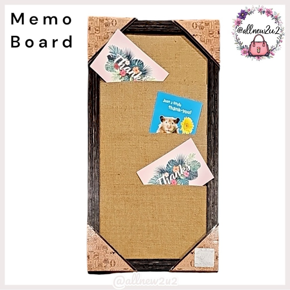 Sheffield Home Hanging Burlap File Holder Memo Board